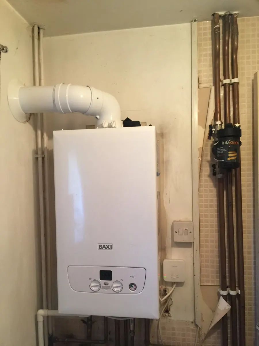 Baxi boiler with system filter installed in Telford