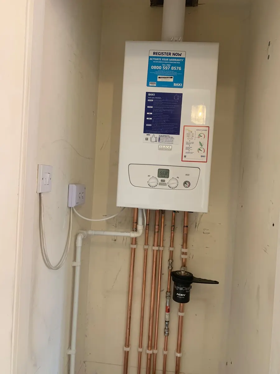 Baxi boiler installation with magnetic filter in Telford